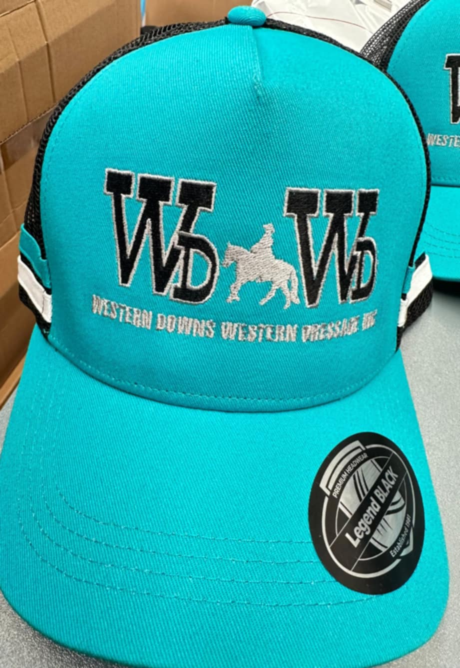 Custom Embroidered A-Frame Striped Trucker Hat 7050 - Legend Life - 20 Pack