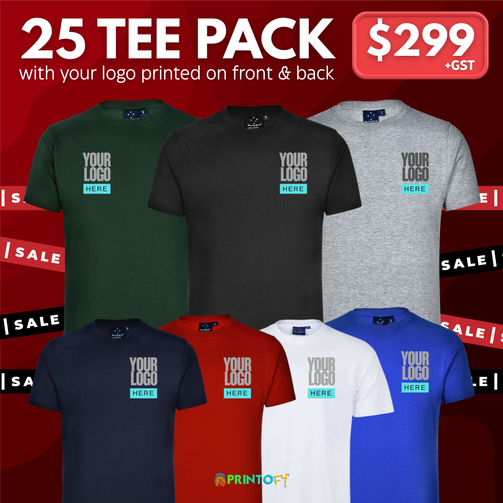 Custom 25 Pack Round Neck T-Shirt