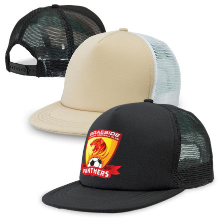 4384 Flat Peak Trucker Hat