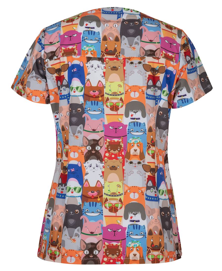JB's Ladies Scrub Top Printed