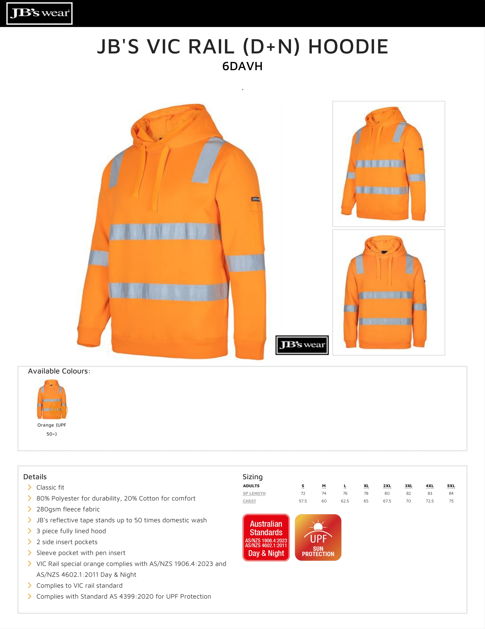 JB's VIC Rail (D+N) Hoodie