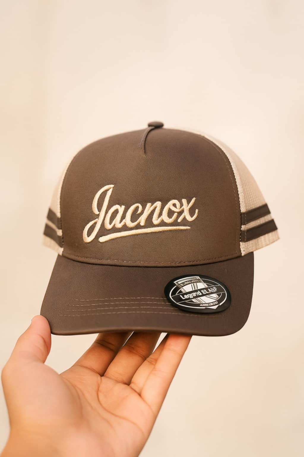 Custom Embroidered A-Frame Striped Trucker Hat 7050 - Legend Life - 20 Pack