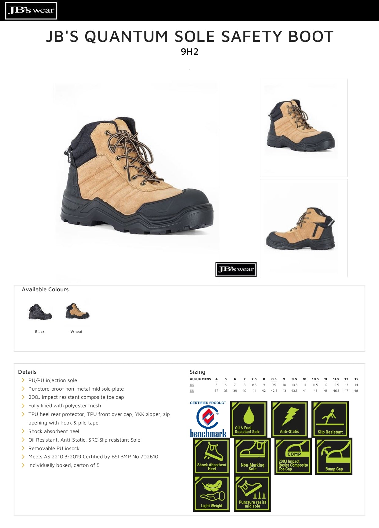 JB's Quantum Sole Safety Boot