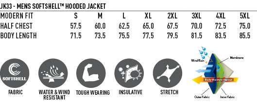 JK33 ASPEN Softshell Hood Jacket Men's