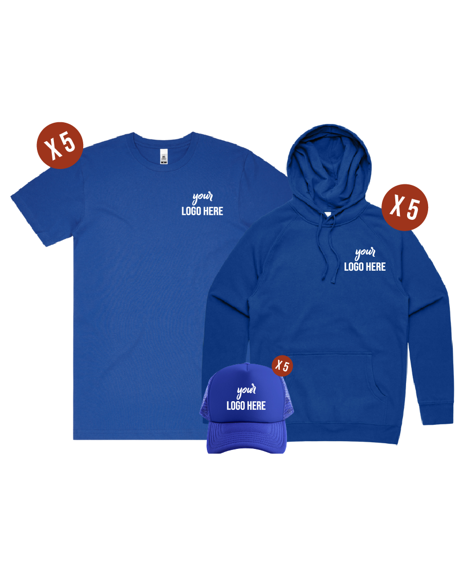 Custom AS Colour 5 Combo Pack - 5 Block Tee, 5 Supply Hoodie & 5 Hat Free