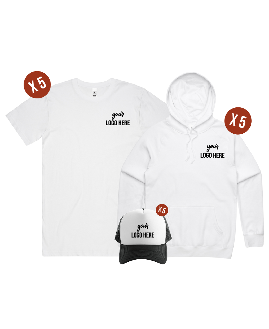 Custom AS Colour 5 Combo Pack - 5 Block Tee, 5 Supply Hoodie & 5 Hat Free
