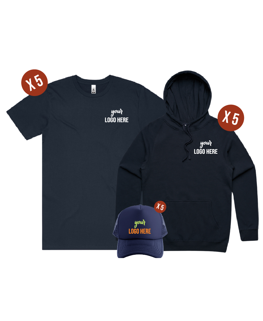 Custom AS Colour 5 Combo Pack - 5 Block Tee, 5 Supply Hoodie & 5 Hat Free
