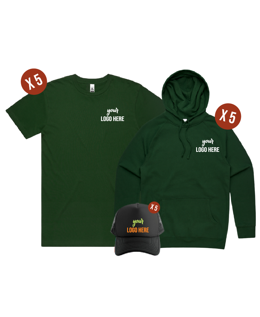 Custom AS Colour 5 Combo Pack - 5 Block Tee, 5 Supply Hoodie & 5 Hat Free