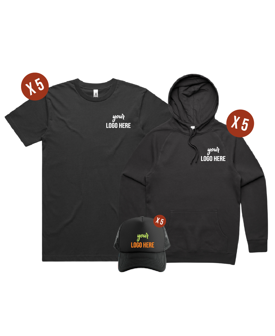 Custom AS Colour 5 Combo Pack - 5 Block Tee, 5 Supply Hoodie & 5 Hat Free