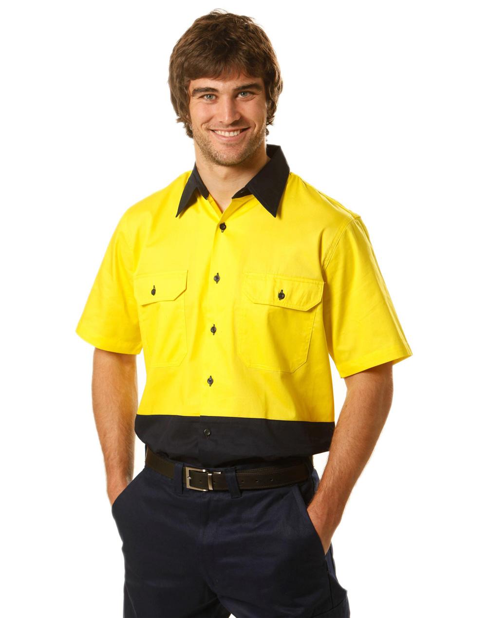 Hi-Vis Two Tone Short Sleeve Work Shirt