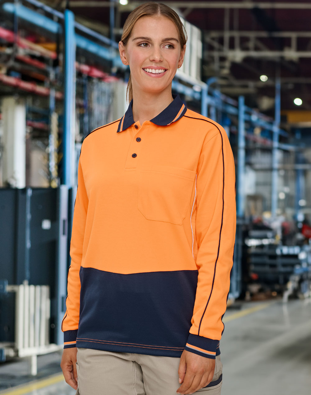 SW90 HI-VIS SUSTAINABLE COOL-BREEZE SAFETY POLO