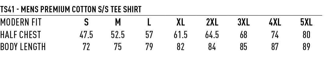 TS41 PREMIUM COTTON TEE SHIRT Mens