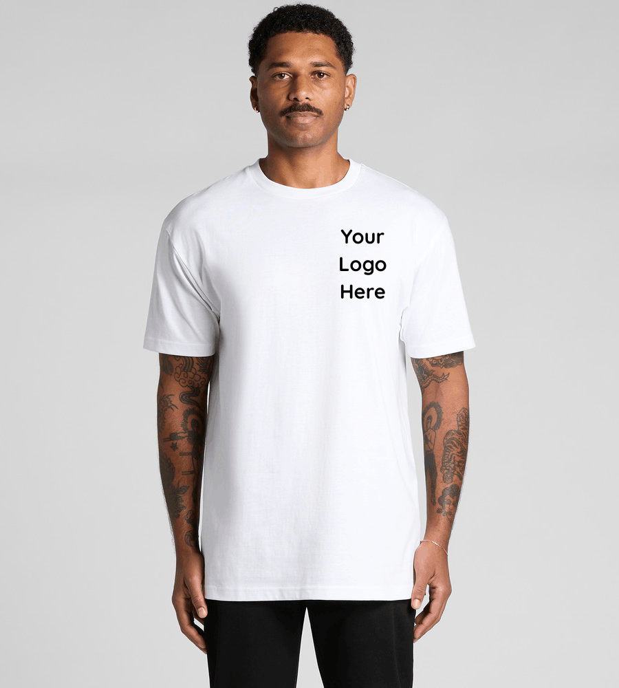 10 Custom Printed AS Colour Block Tees — Front & Back, Full Colour